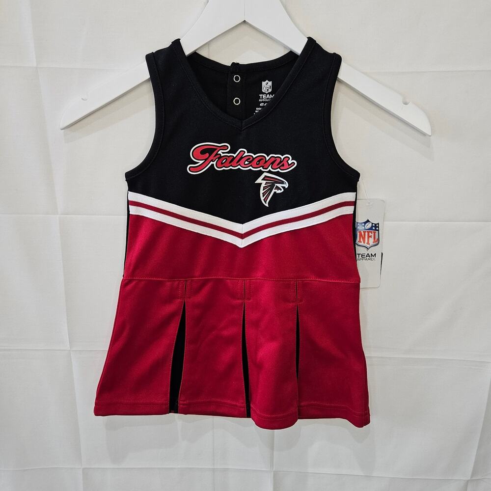 NFL Falcons Dress Outfit Toddler Red Black Halloween 4T